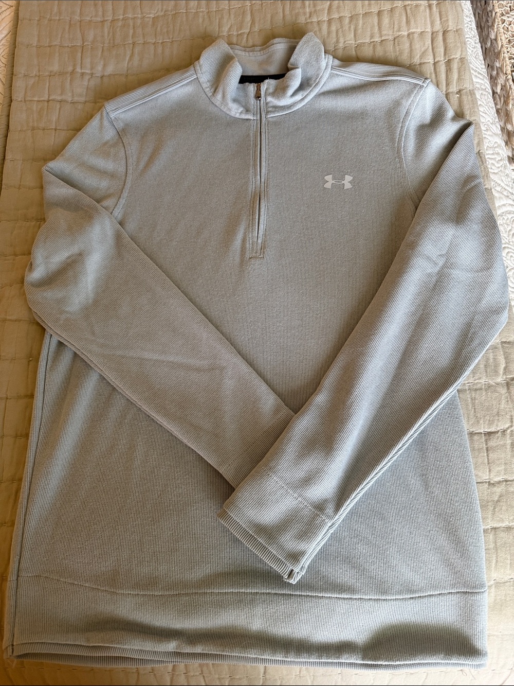 Under Armour Men's Light Gray Quarter-Zip Pullover